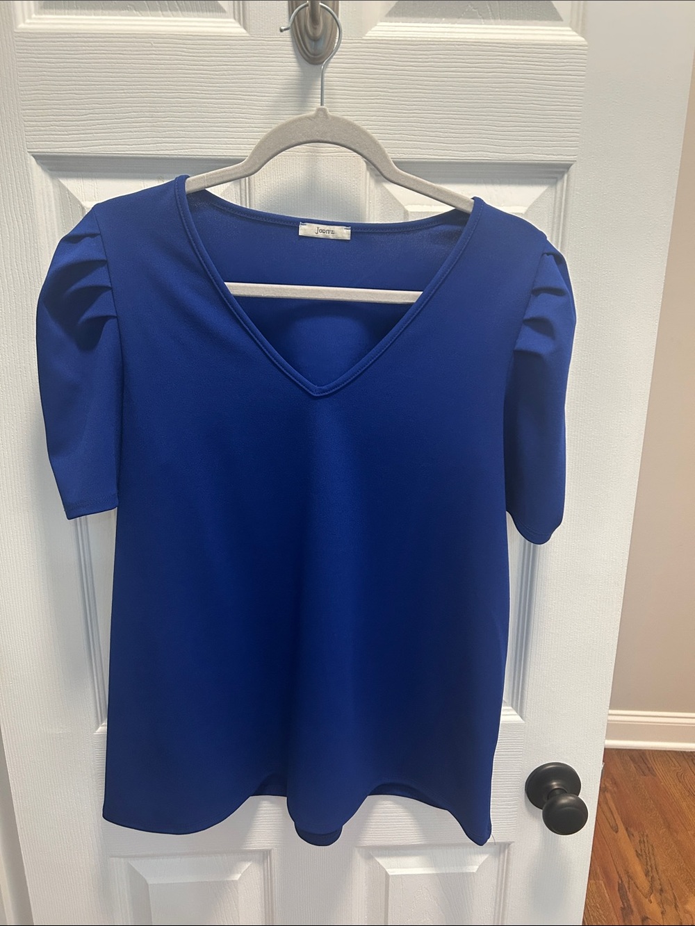 Jodifl Cobalt V-Neck Puff Sleeve Top